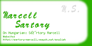 marcell sartory business card